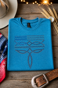 4th of July Rhinestone Boot Stitch Tee