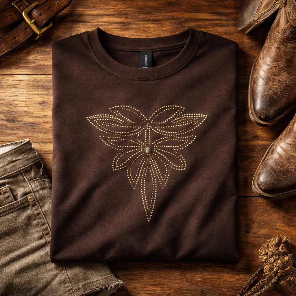 Rhinestone Boot Stitch Tee